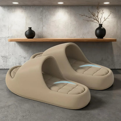 Cushioned Grid Insole House Slippers