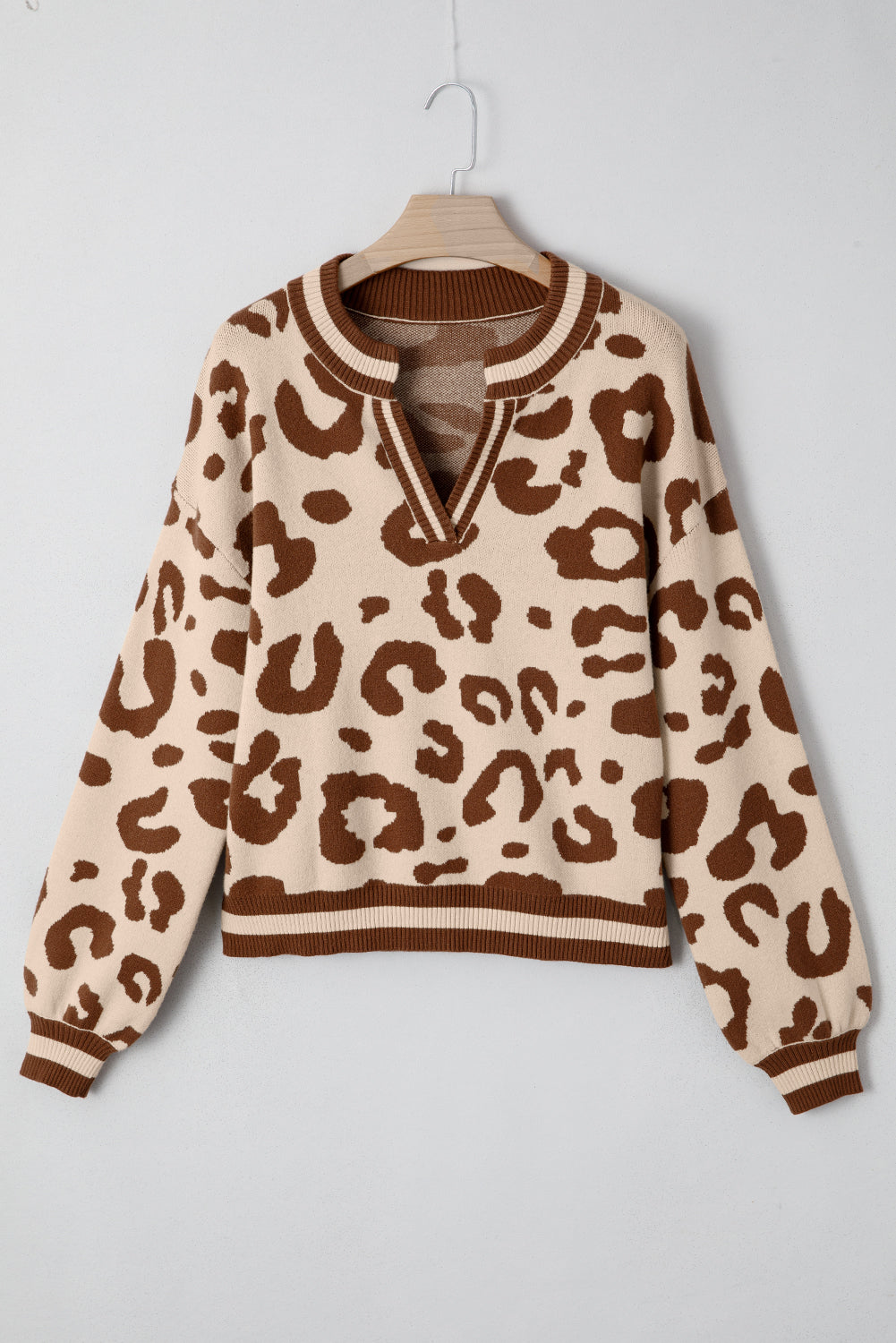 Threaded Pear June Printed Knit Casual Sweater