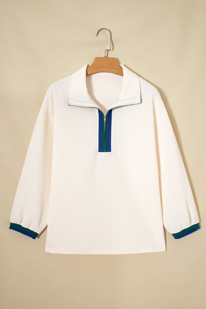 Threaded Pear Naya Polo Zip Up Jumper