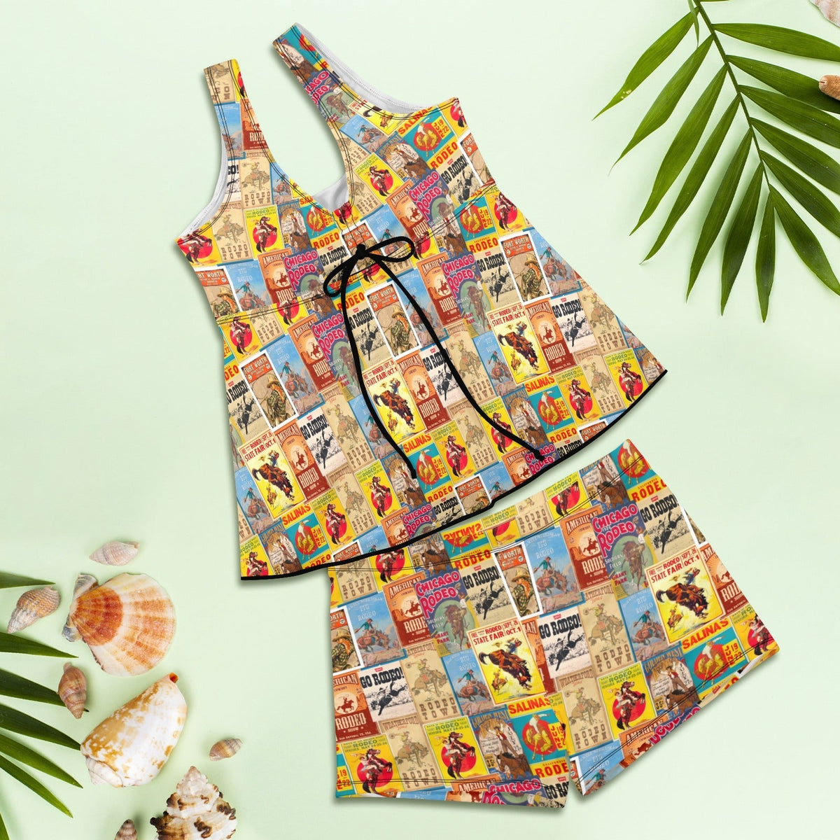 Baha Ranch Vintage Rodeo Poster Tankini Boy Shorts