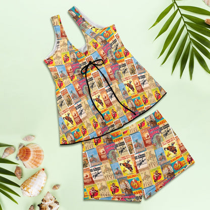 Baha Ranch Vintage Rodeo Poster Tankini Boy Shorts