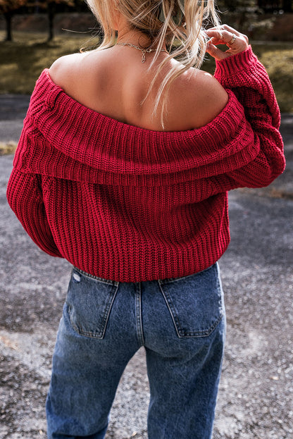 Threaded Pear Eleanor the Shoulder Knit Sweater