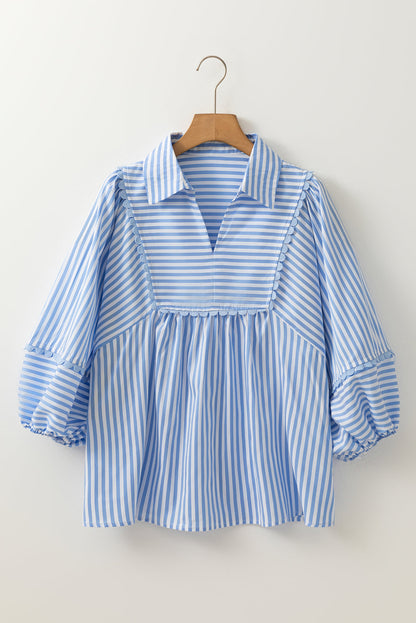Threaded Pear Kora Puff Sleeve Blouse