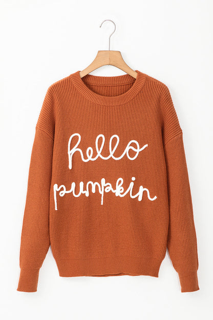 Threaded Pear Hello Pumpkin Graphic Sweater