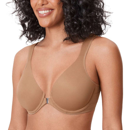 Front Closure Posture Support Underwire Plunge Bra