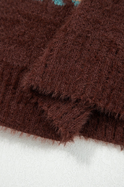 Threaded Pear Madison Knitted Drop Shoulder Sweater
