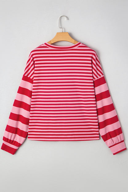 Threaded Pear Annika Shoulder Patchwork Sleeve Pullover