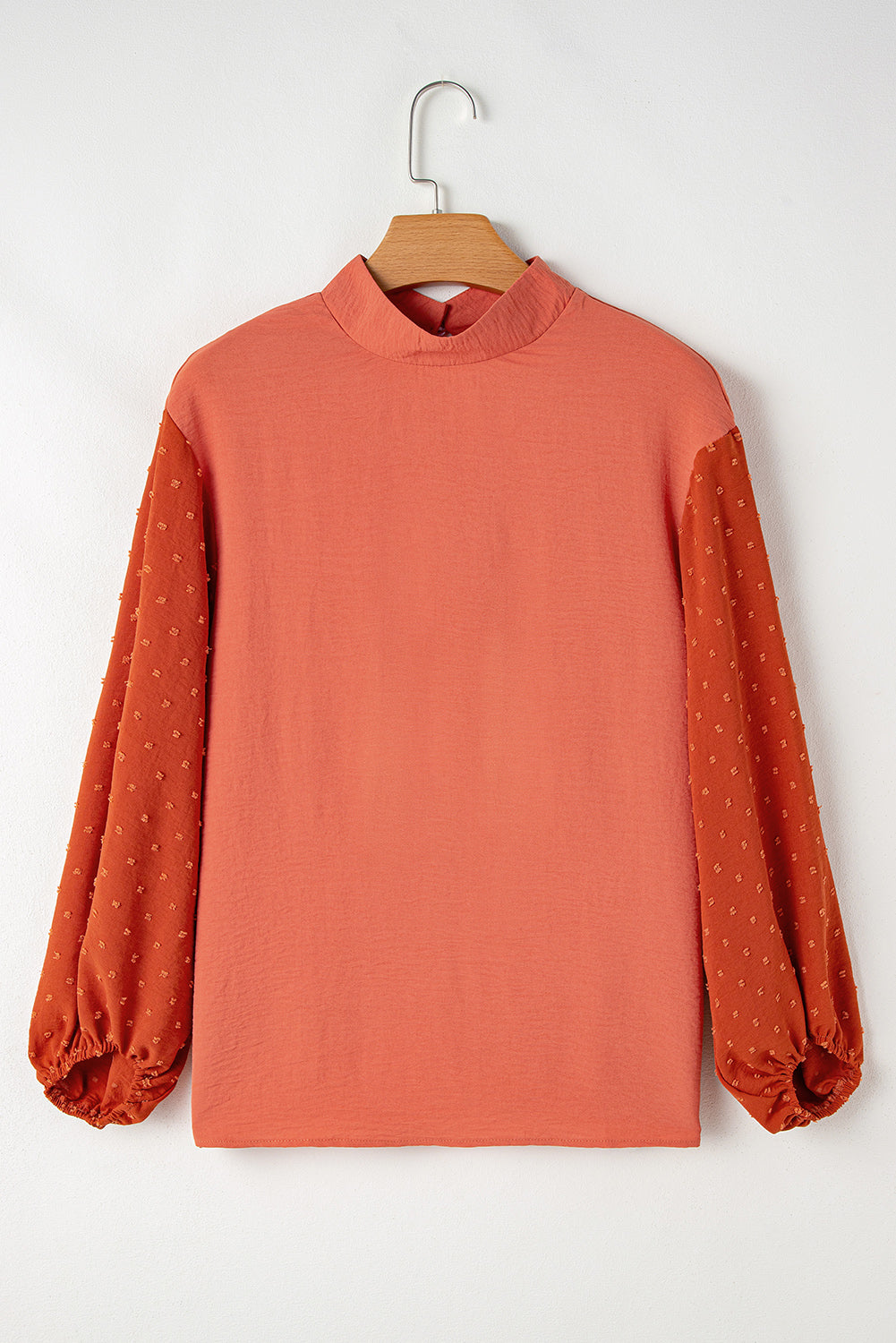 Threaded Pear June Swiss Dot Balloon Sleeve Loose Blouse