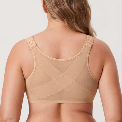 Front Closure Posture Support Underwire Plunge Bra