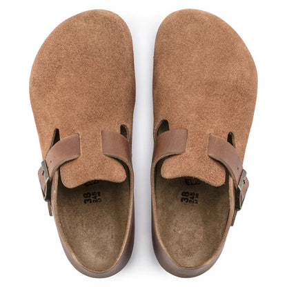 Birkenstock London Oiled Leather/Suede Leather Pecan