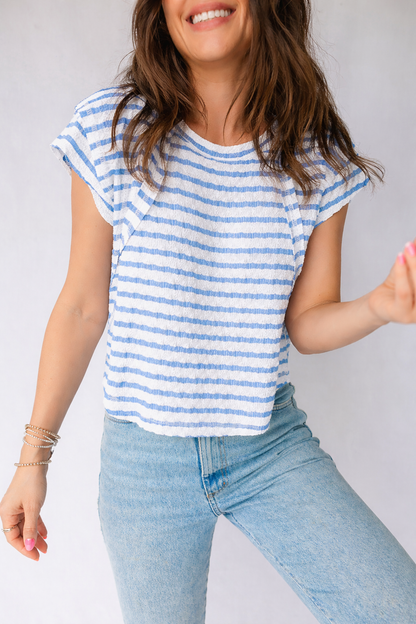 Threaded Pear Maddie Sleeve Patchwork T Shirt