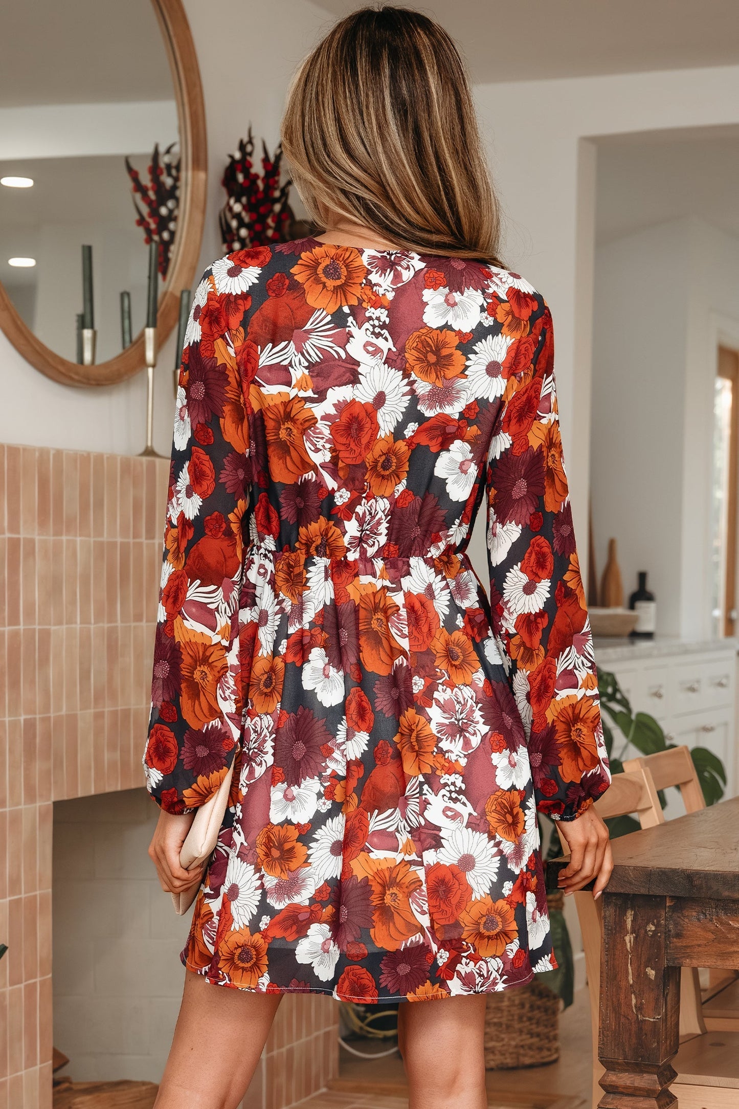 Threaded Pear Marianna Sleeve Flowy Mini Dress