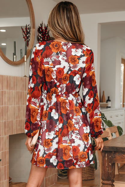 Threaded Pear Marianna Sleeve Flowy Mini Dress