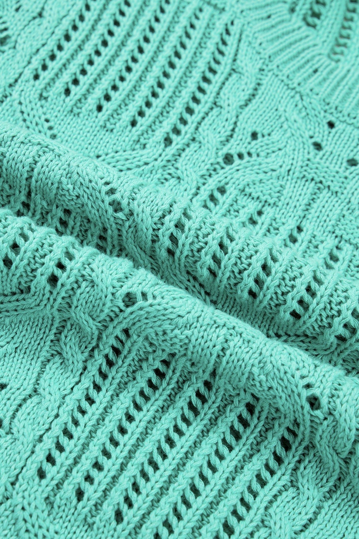 Threaded Pear River Trim Short Sleeve Sweater