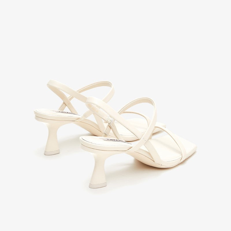 Women’s Elegant Wine Glass High Heel Sandals | Trendy Flared Heel Summer Slides | Sophisticated Square Toe Evening Sandals | High-Sense Luxury Party Heels | 2026 Modern Occasion Footwear