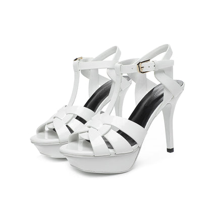 Women’s Roman Temperament Super High-Heel Sandals | Open-Toe Peep-Toe Evening Heels | High-Sense Platform Party Sandals | Trendy Minimalist Strappy High Heels | 2026 High-Fashion Glamour Stiletto Sandals