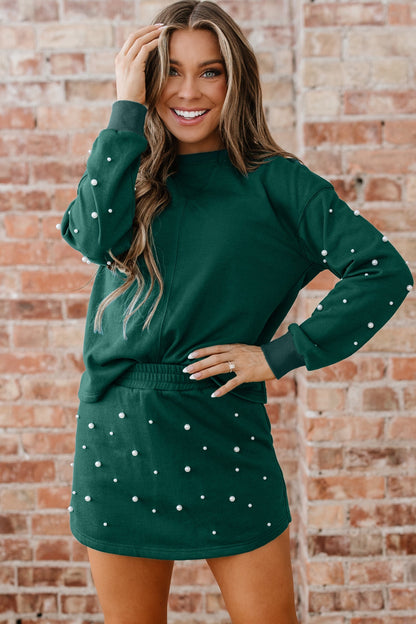 Threaded Pear Rosie Elastic Waist Mini Skirt Set
