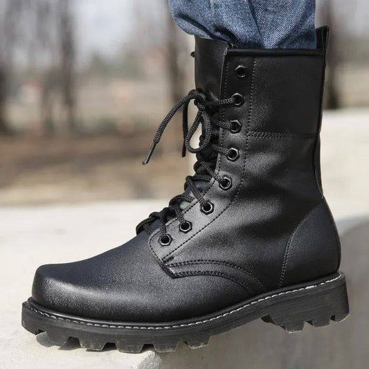 Men’s Military Steel Toe Work Safety Shoes | Tactical Combat Boots for Construction & Hiking | Indestructible Lightweight Safety Sneakers | High-Performance Anti-Smash Work Boots