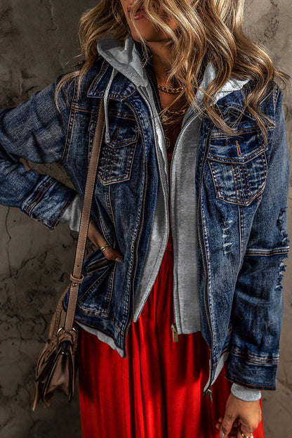 Threaded Pear Mia Hooded Zip Up Jacket
