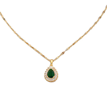 Retro Hong Kong Style Jade White Jewelry Set | Gold-Tone Suit Necklace & Earrings | High-Sense Vintage Minimalist Jewelry | Trendy All-Match 90s Aesthetic Ensemble | 2026 High-Fashion Radiant Women’s Suit Accessories