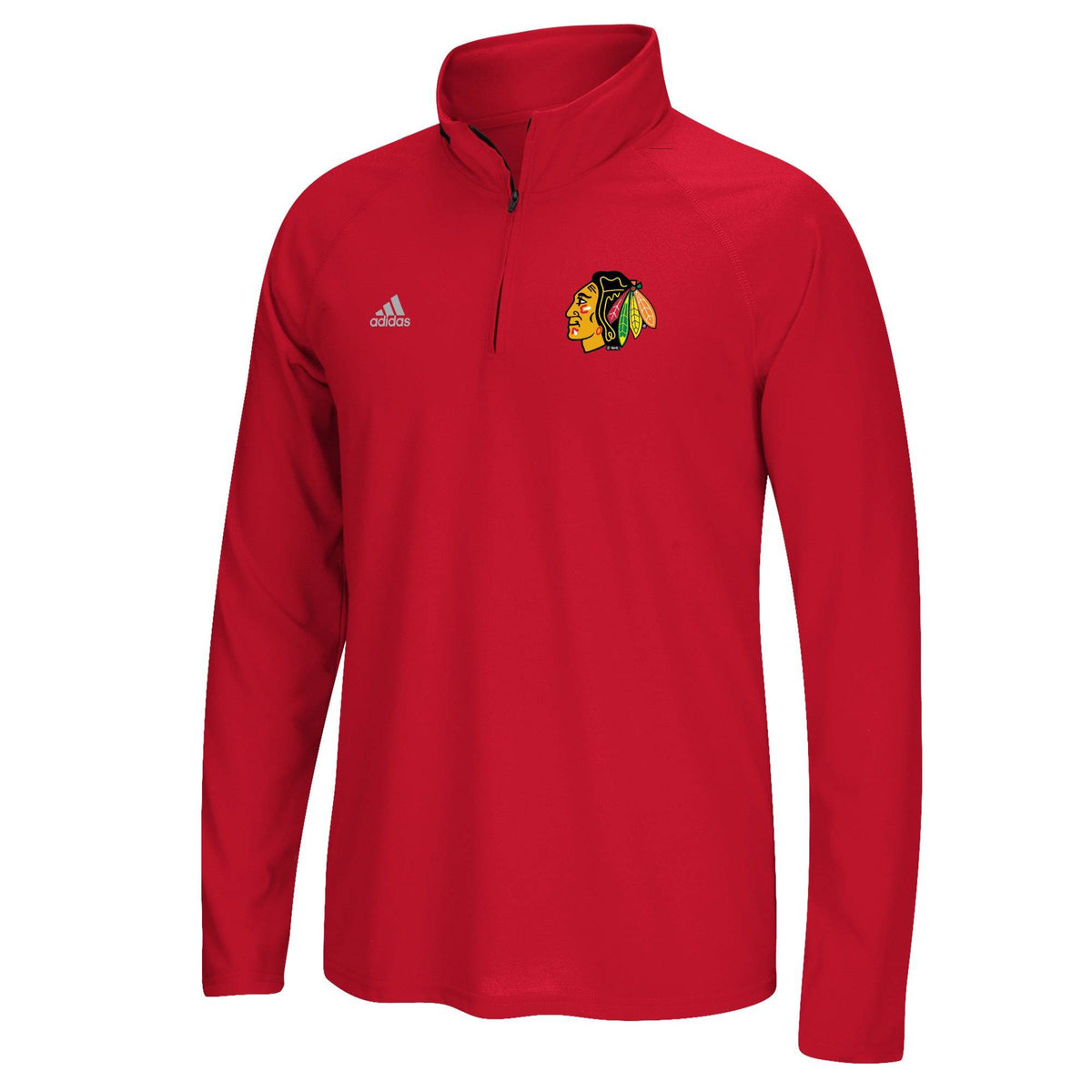 adidas Men's NHL Chicago Blackhawks Ultimate 1/4 Zip Tee