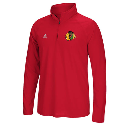 adidas Men's NHL Chicago Blackhawks Ultimate 1/4 Zip Tee