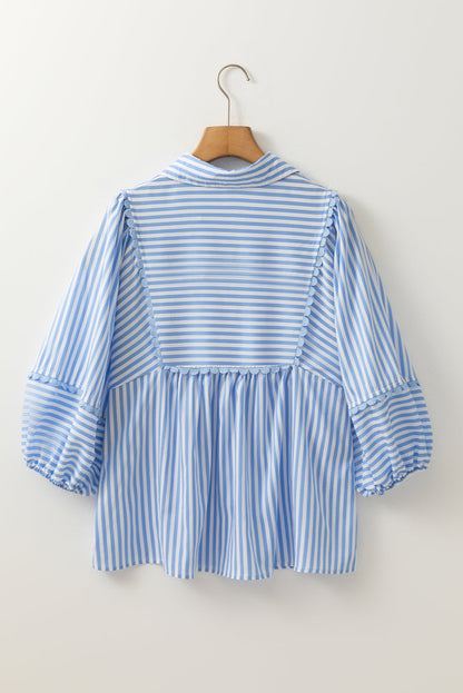Threaded Pear Kora Puff Sleeve Blouse