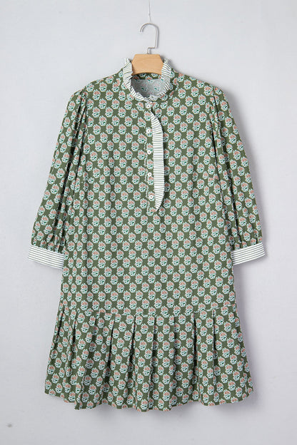 Threaded Pear Olivia 4 Sleeve Floral PLUS Dress