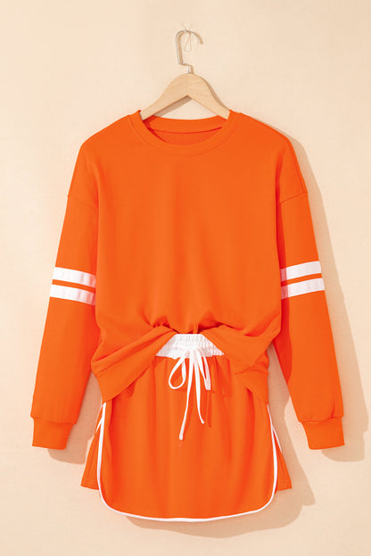 Threaded Pear Sophia Shoulder Pullover Mini Skirt