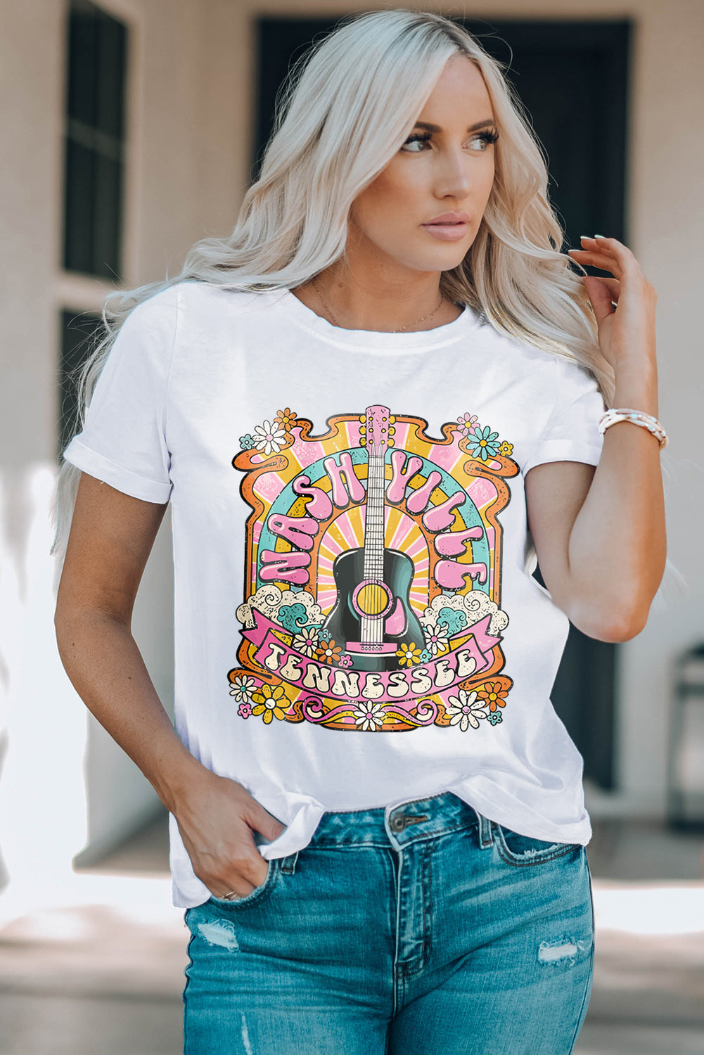 Threaded Pear Evelynn Country Music T Shirt