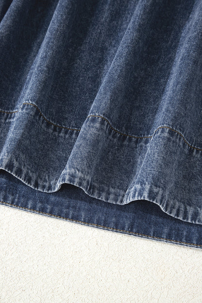 Threaded Pear Autumn Tied Pleated Mini Dress