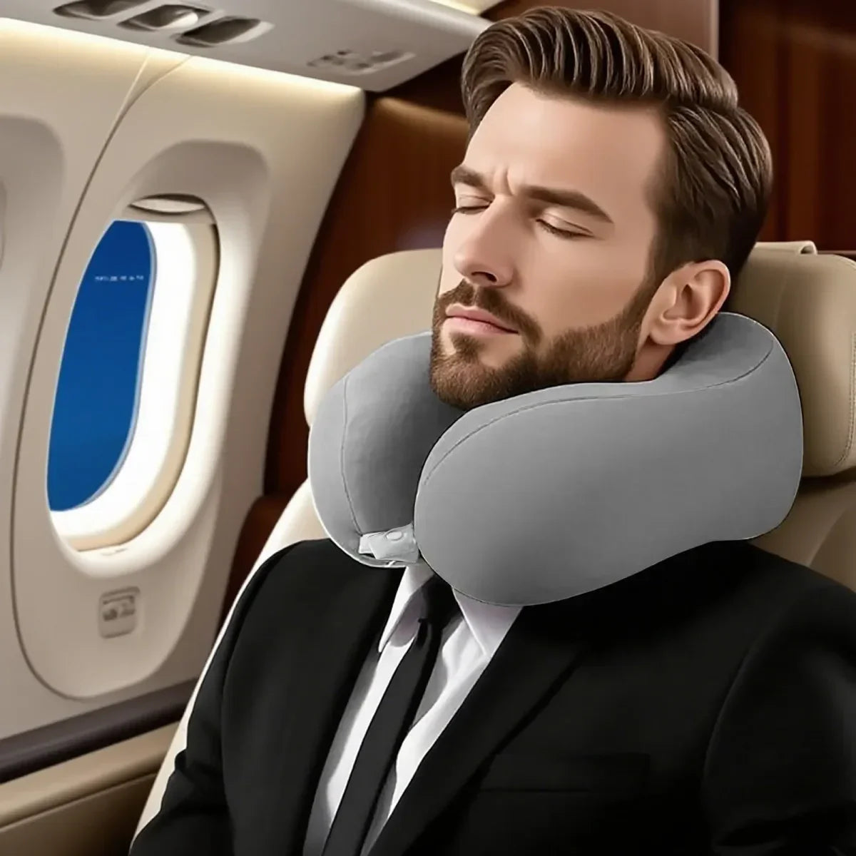 Ergonomic Double Peak U Neck Pillow