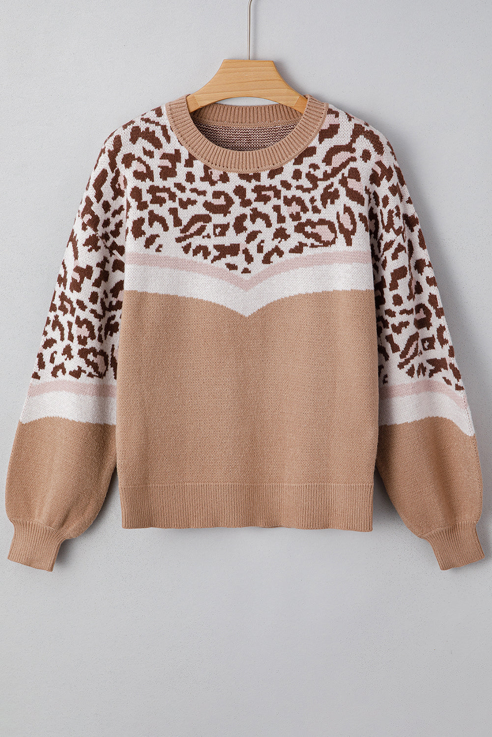 Threaded Pear Eliana Block Knit Baggy Sweater