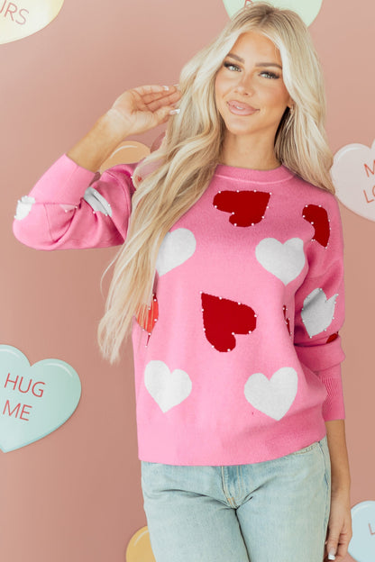 Threaded Pear Aliyah Pattern Valentines Day Sweater