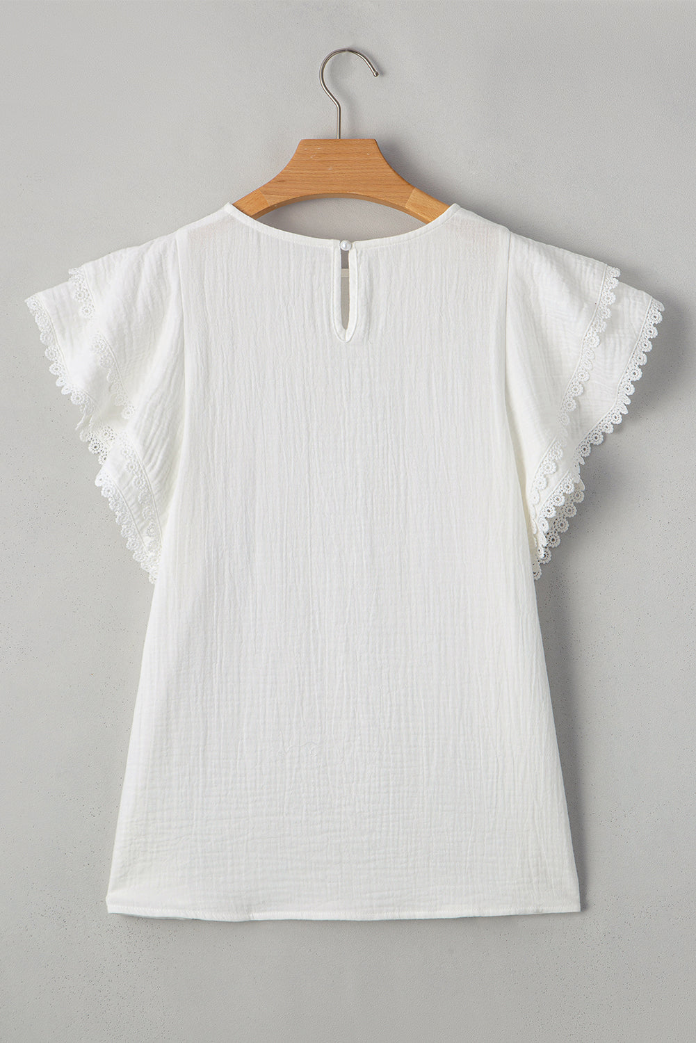 Threaded Pear Cecelia Ruffled Flutter Sleeve Blouse