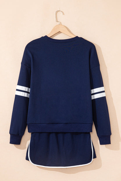 Threaded Pear Sophia Shoulder Pullover Mini Skirt