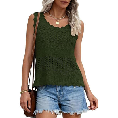 Women's Boho Crochet Knit Tank Top