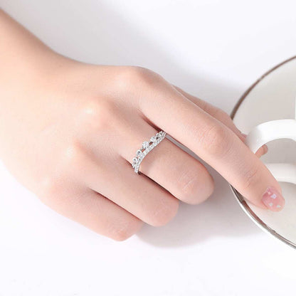 Crystal & Cubic Zirconia Thin Band Ring
