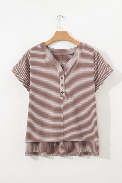 Threaded Pear Giuliana Side Slit T Shirt