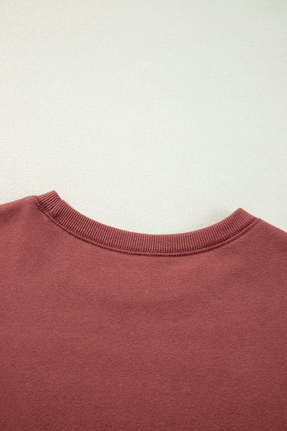 Threaded Pear Ella Patchwork Drop Shoulder Pullover