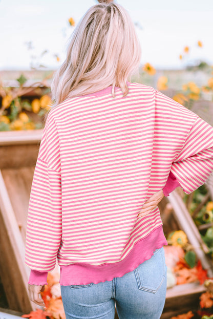 Threaded Pear Eliana Loose Drop Shoulder Long Sleeve Top