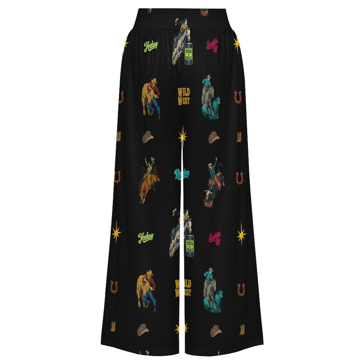 Baha Ranch The Last Roundup Rodeo High Waisted Wide Leg Pants