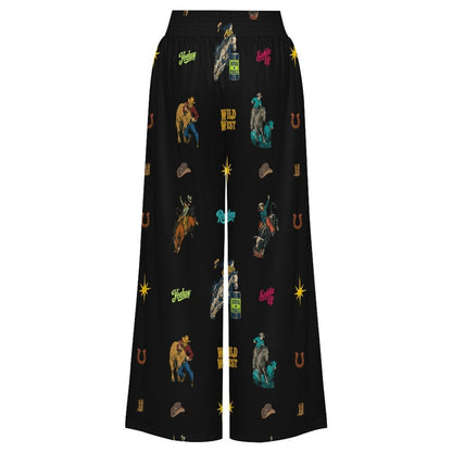 Baha Ranch The Last Roundup Rodeo High Waisted Wide Leg Pants