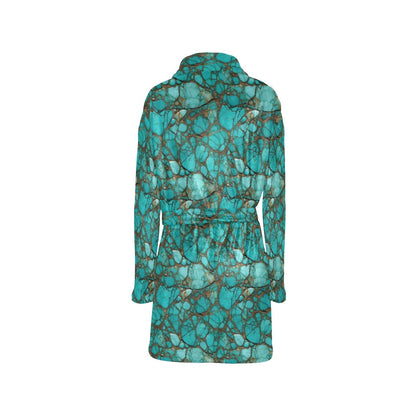 All Turquoise Women's Bath Robe
