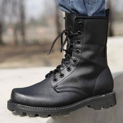 Men’s Military Steel Toe Work Safety Shoes | Tactical Combat Boots for Construction & Hiking | Indestructible Lightweight Safety Sneakers | High-Performance Anti-Smash Work Boots