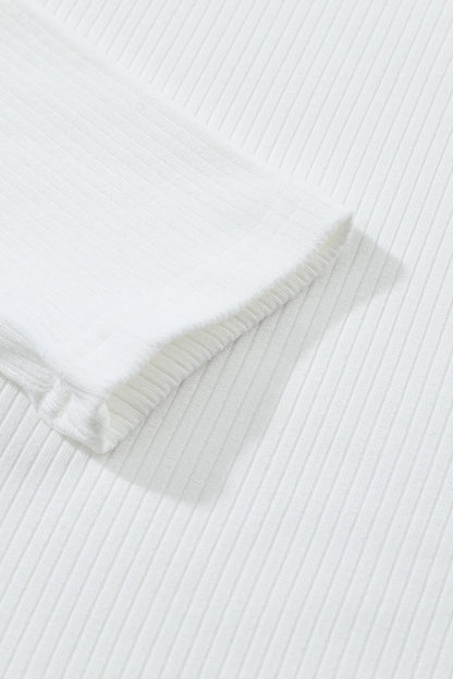 Threaded Pear Adelyn Ribbed Knit High Long Sleeve Top