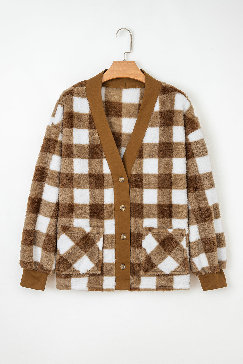 Threaded Pear Amora Sherpa Loose Knit Cardigan