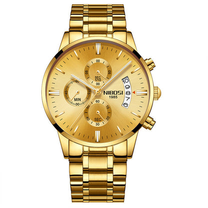 Men’s Luxury Fashion Wristwatch | Classic Business Casual Quartz Watch | Elegant Stainless Steel Men's Timepiece | Premium Waterproof Minimalist Watch for Men