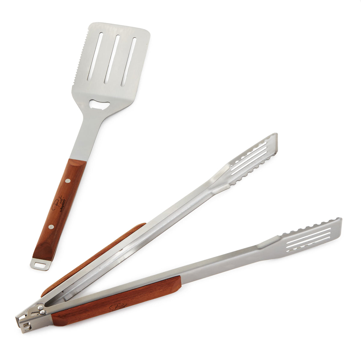 BergHOFF 2Pc Stainless Steel BBQ Tongs and Turner Set