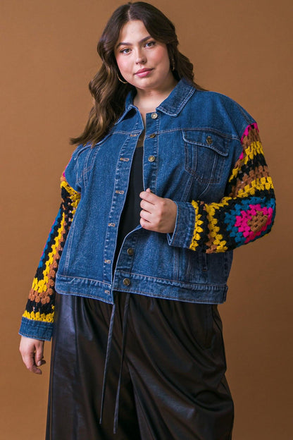 Festival Weave Washed Denim Jacket